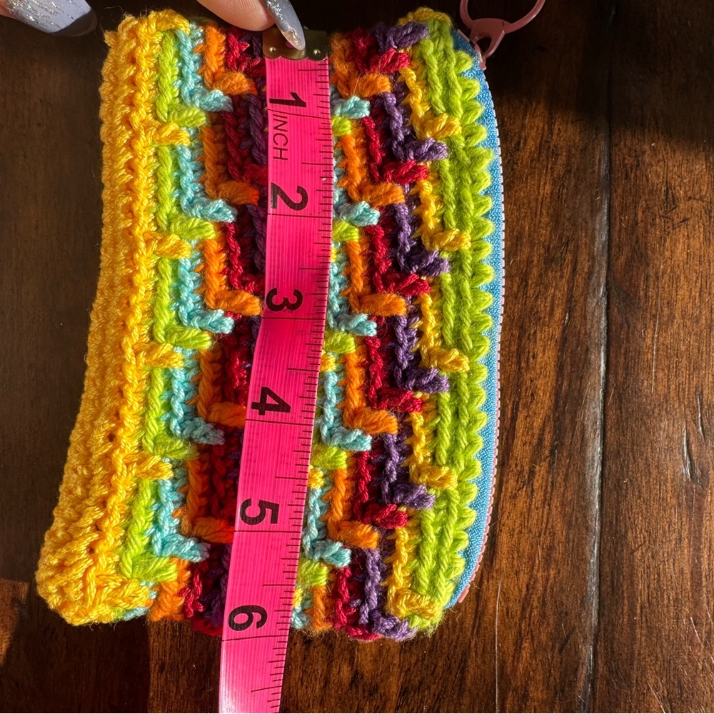 Colorful Crochet Zipper Pouch - Picture 5 of 6